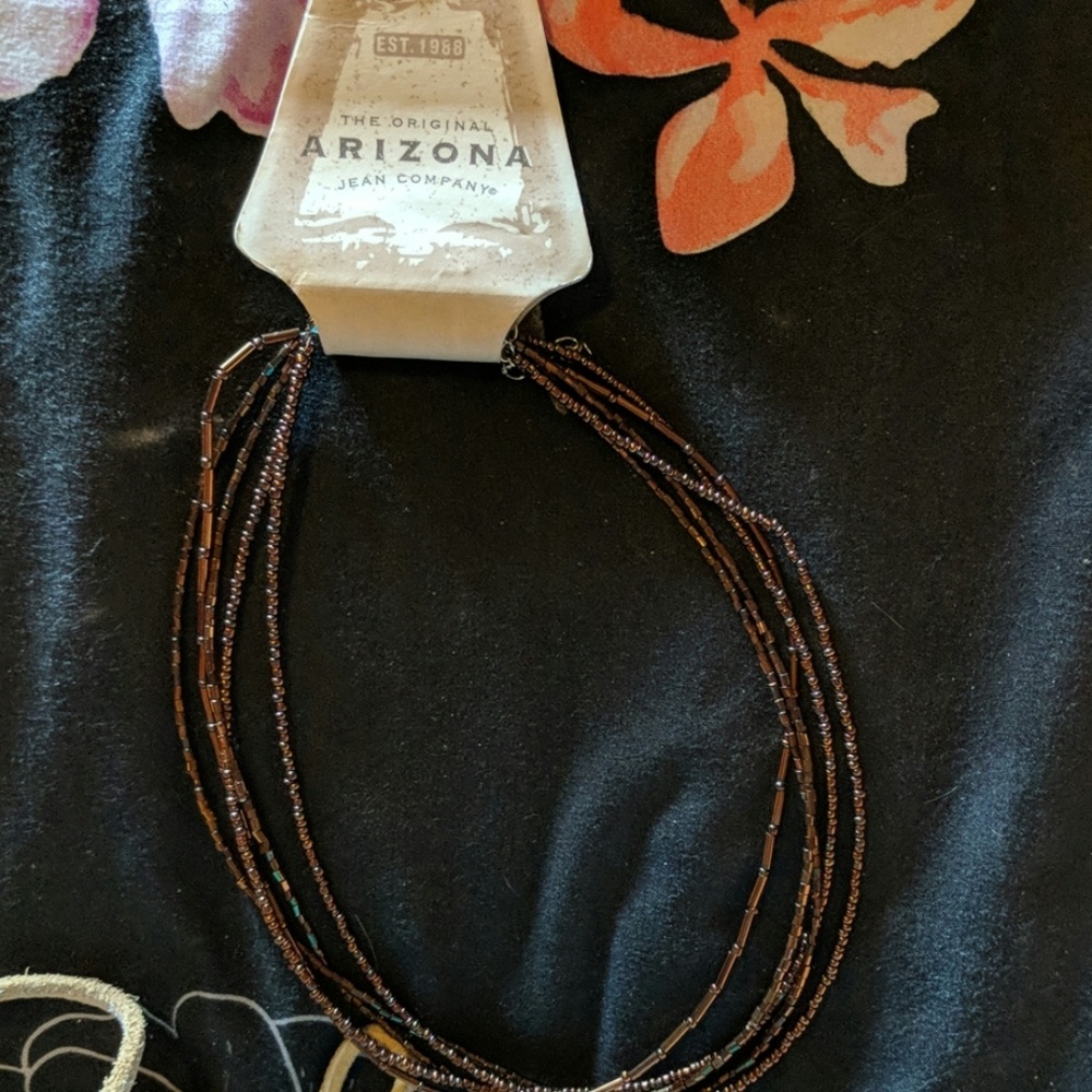 Brown beaded necklace